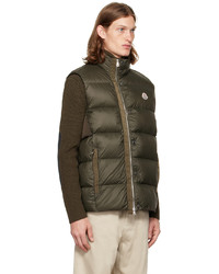 Veste sans manches matelassée olive Moncler