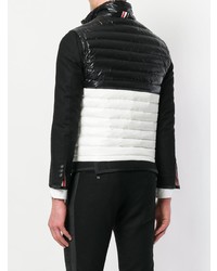 Veste sans manches noire et blanche Thom Browne