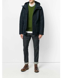 Veste style militaire bleu marine Woolrich