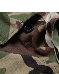 Veste style militaire camouflage verte Saint Laurent