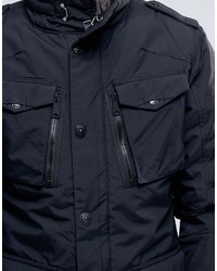 Veste style militaire noire Schott