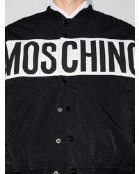 Veste universitaire imprimée noire Moschino