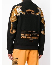 Veste universitaire imprimée noire Maharishi