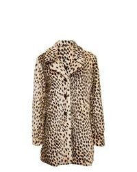 Vêtements de dessus imprimés léopard marron